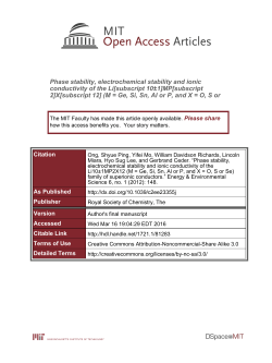 Phase stability, electrochemical stability and