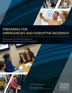 preparing for emergencies and disruptive incidents