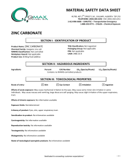 material safety data sheet zinc carbonate