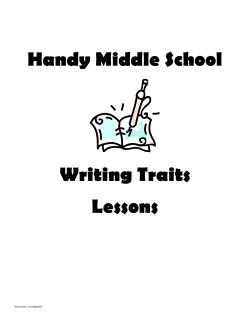 Handy Middle School Writing Traits Lessons