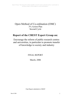 Final CREST report - European Commission