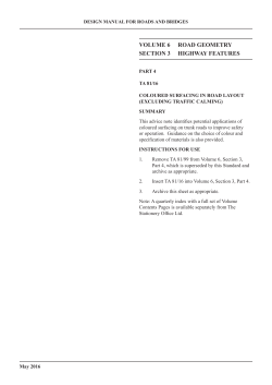 TA 81/16 - Standards for Highways
