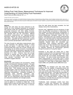 AADE-03-NTCE-35 Drilling Fluid Yield Stress