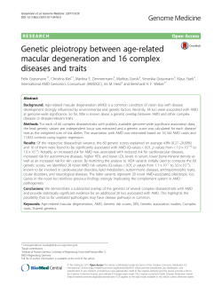 Genetic pleiotropy between age-related macular degeneration and