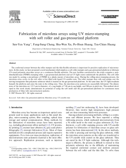 Fabrication of microlens arrays using UV micro