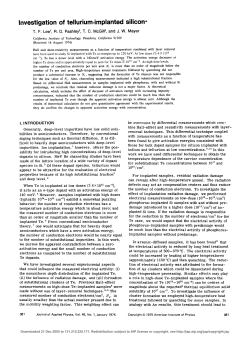 Investigation of tellurium