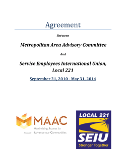 Agreement - SEIU Local 221