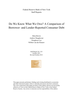 Do We Know What We Owe? A Comparison of Borrower