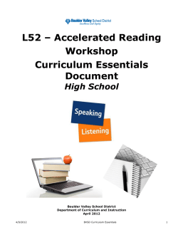 L52 &ndash; Accelerated Reading Workshop