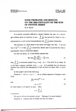 some problems and results on the irrationality of the sum of infinite