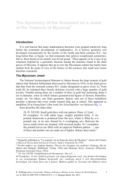 The Symmetry of the Ornament on a Jewel of the Treasure of