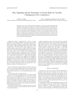 Play Signaling and the Perception of Social