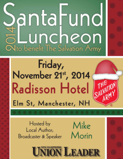 Union Leader Santa Fund Luncheon Program