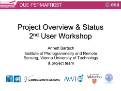 The ESA DUE Permafrost project