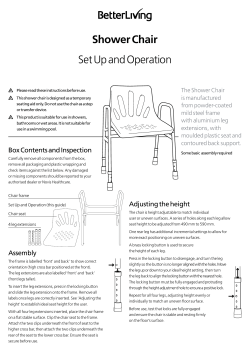 Shower Chair Set Up and Operation