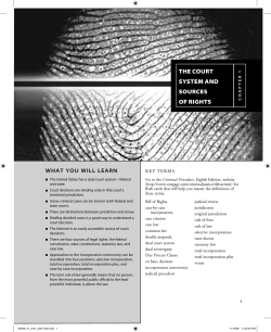 the court system and sources of rights