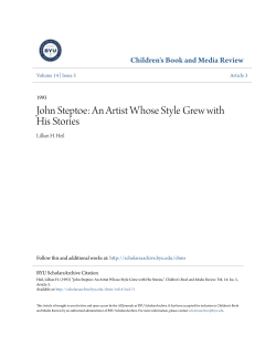 John Steptoe: An Artist Whose Style Grew with His Stories