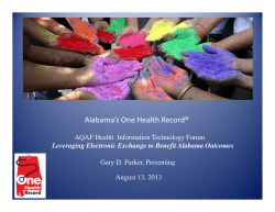 Alabama`s One Health Record
