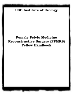 FPMRS Handbook 2016-2017 - USC Keck School of Medicine