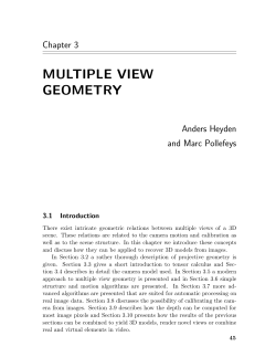 MULTIPLE VIEW GEOMETRY
