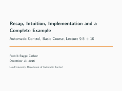 Lecture 10 - Automatic control (LTH)