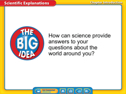 How can science provide answers to your questions about the world