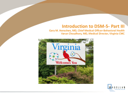Introduction to DSM-5- Part III
