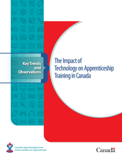 The Impact of Technology on Apprenticeship Training in Canada
