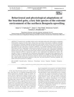 Behavioural and physiological adaptations of the bearded goby, a