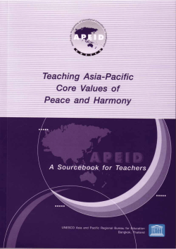 Teaching Asia-Pacific core values of peace and harmony