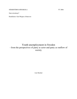 Youth unemployment in Sweden
