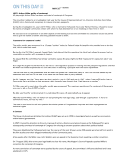In Context The House Un-American Activities Committee (HUAC