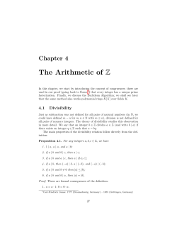 Number Theory