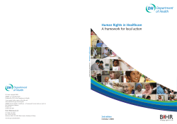 Human Rights in Healthcare A framework for local action