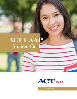 CAAP Student Guide