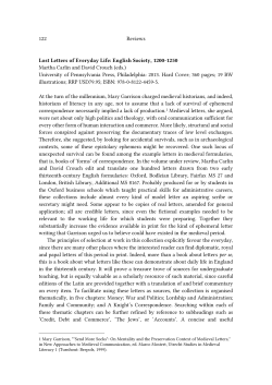 (eds.) Lost Letters of Everyday Life: English Society