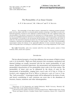 The Permeability of an Intact Granite