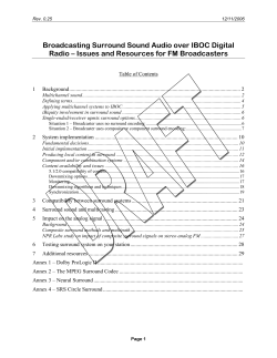 Broadcasting Surround Sound Audio over IBOC Digital Radio