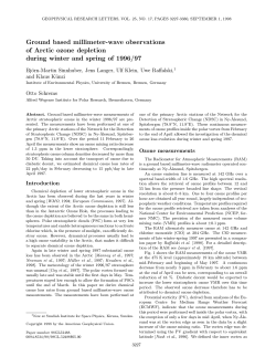 Ground based millimeter-wave observations of Arctic ozone