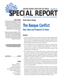 The Basque Conflict - United States Institute of Peace