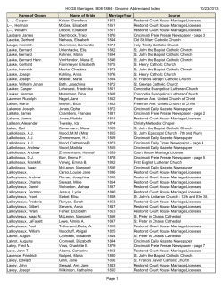Name of Groom Name of Bride MarriageYear Source