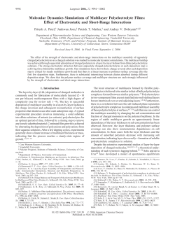 Molecular Dynamics Simulations of Multilayer