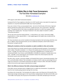 A Better Way to Help Texas Homeowners: The Flat