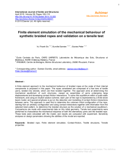 Finite element simulation of the mechanical - Archimer