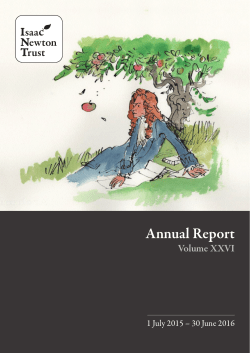 Annual Report - Isaac Newton Trust
