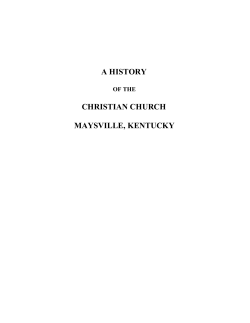 a history christian church maysville, kentucky