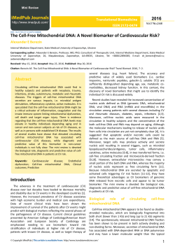 The Cell-Free Mitochondrial DNA