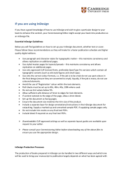 If you are using InDesign