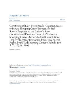 Constitutional Law - Free Speech