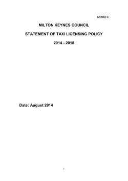 taxi policy_annex c